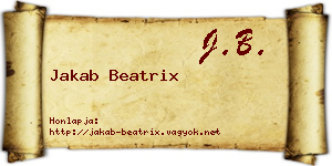 Jakab Beatrix névjegykártya