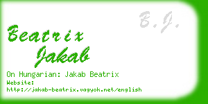 beatrix jakab business card